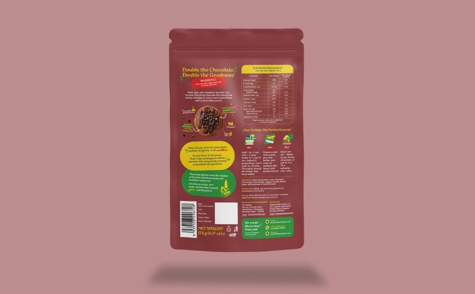 Double Chocochip Millet Pancake Mix - Millet Matters