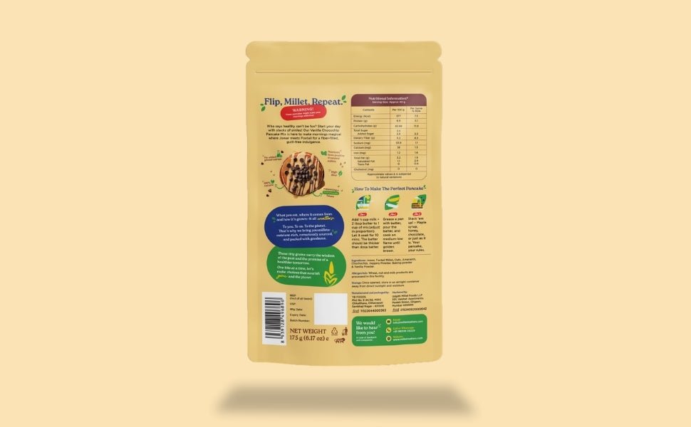 Vanilla Chocochip Millet Pancake Mix - Millet Matters
